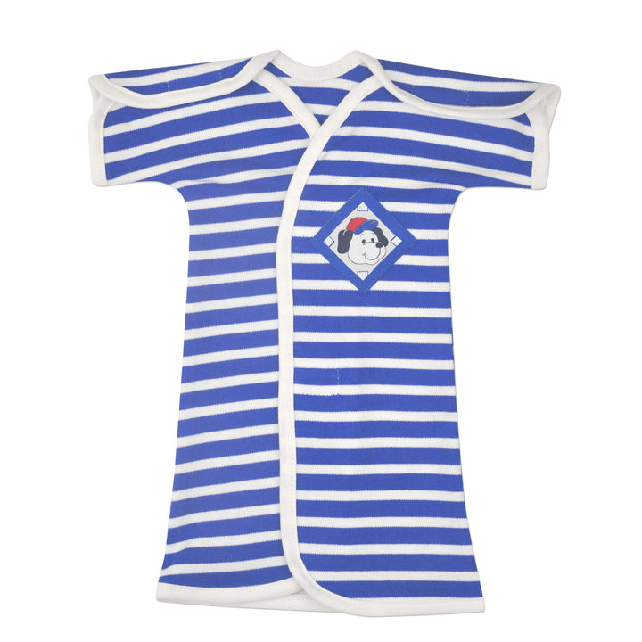 Blue Stripe Organic NICU Gown