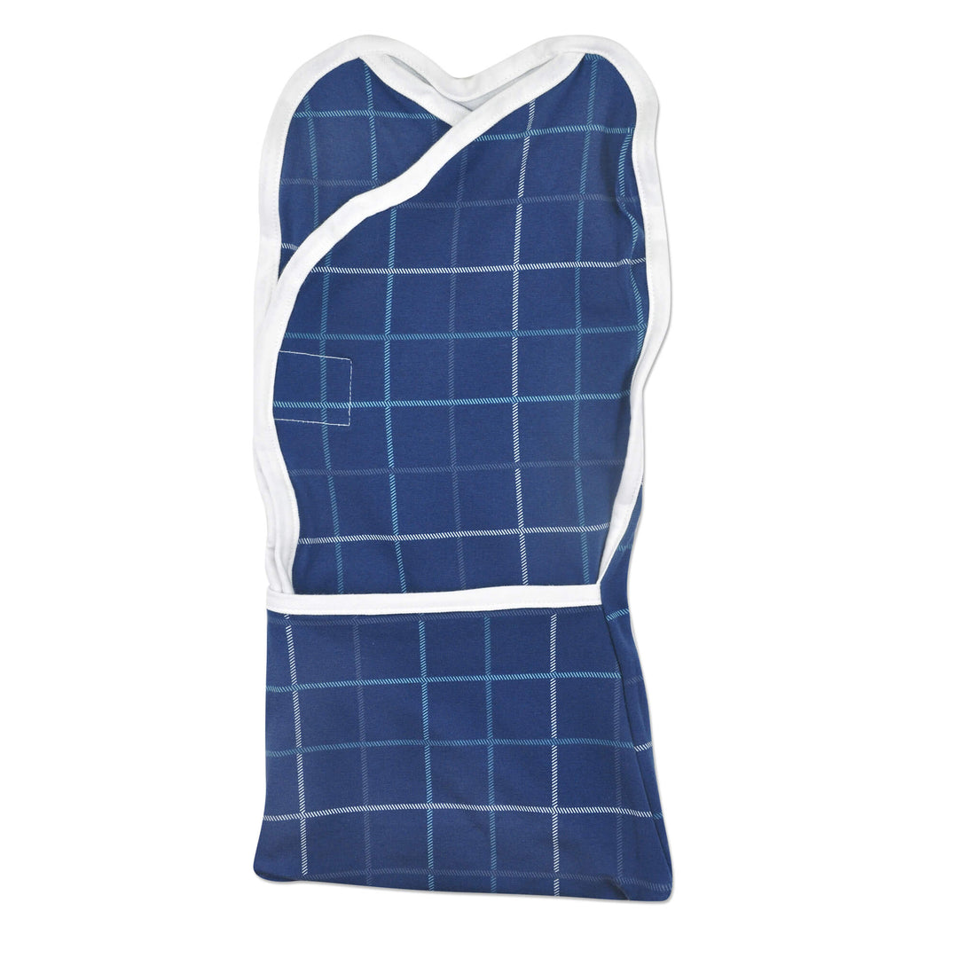 Blue Plaid Pea Pod Swaddler