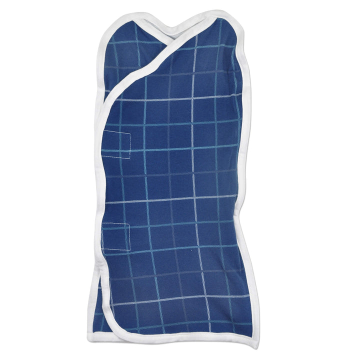 Blue Plaid Pea Pod Swaddler