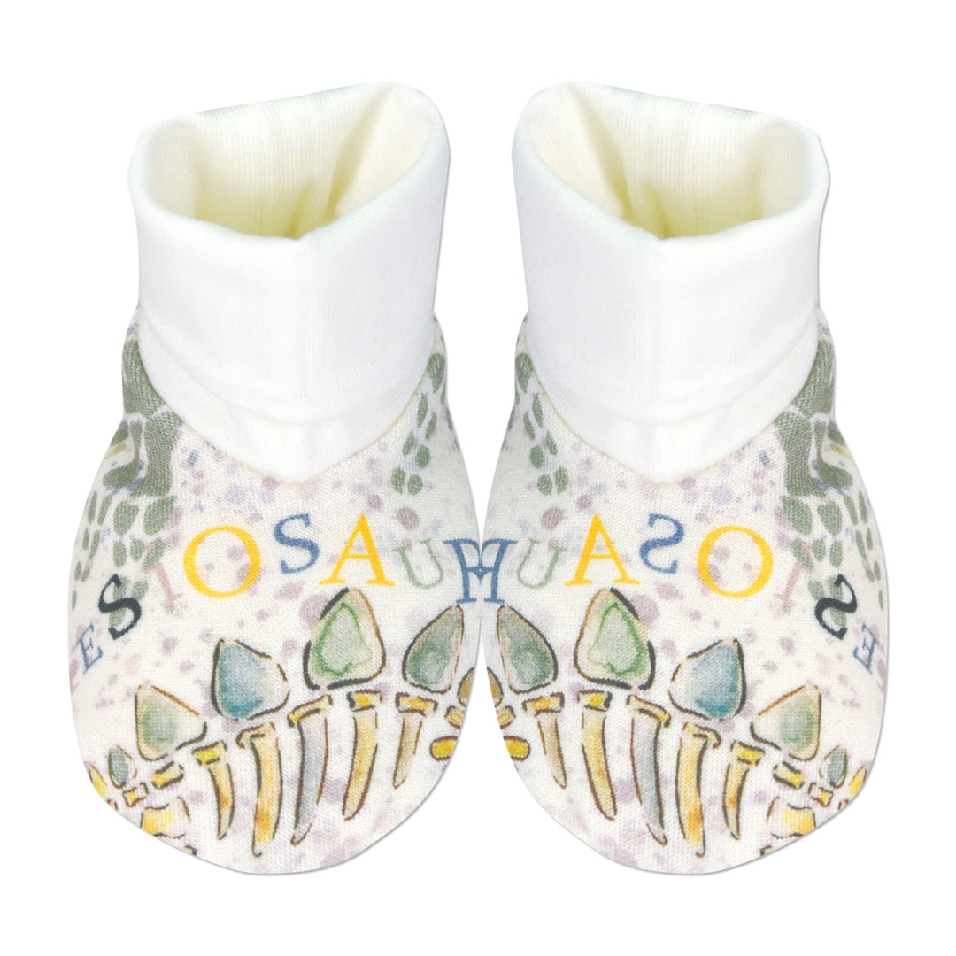 Digging Dino Bamboo Booties