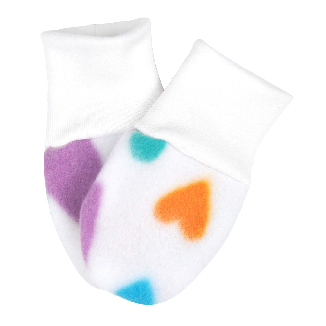 Hearts Fleece Mittens