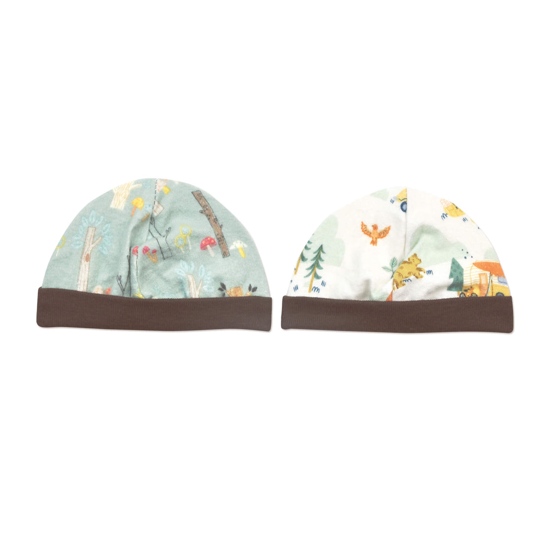 Gone Camping 2PK Flannel Cap Set