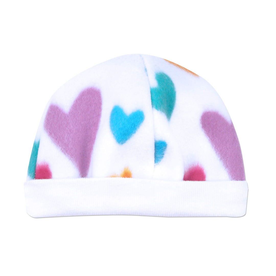 Hearts Fleece Cap