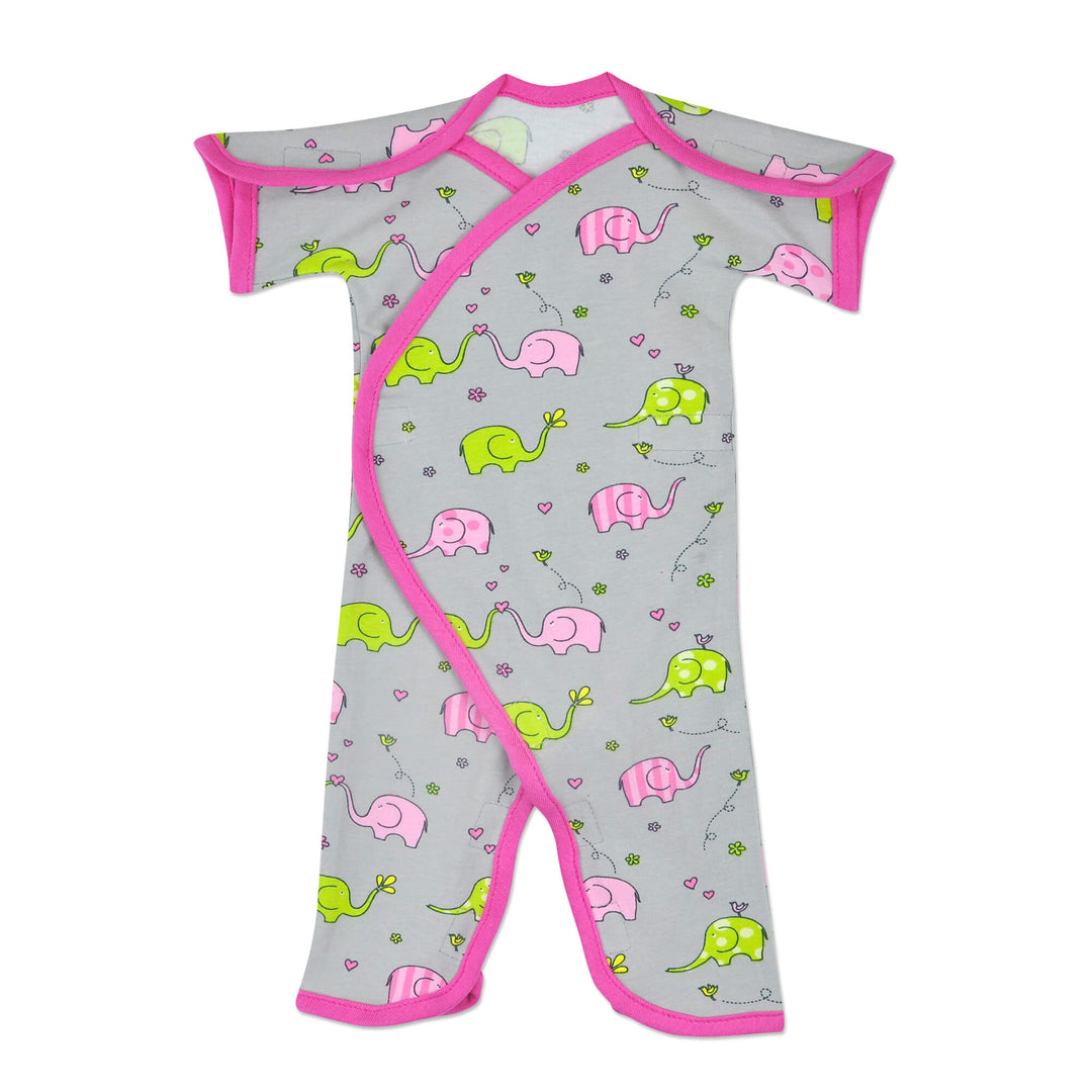 Elephant Kiss Short Sleeve Cotton NIC-Jumpsuit