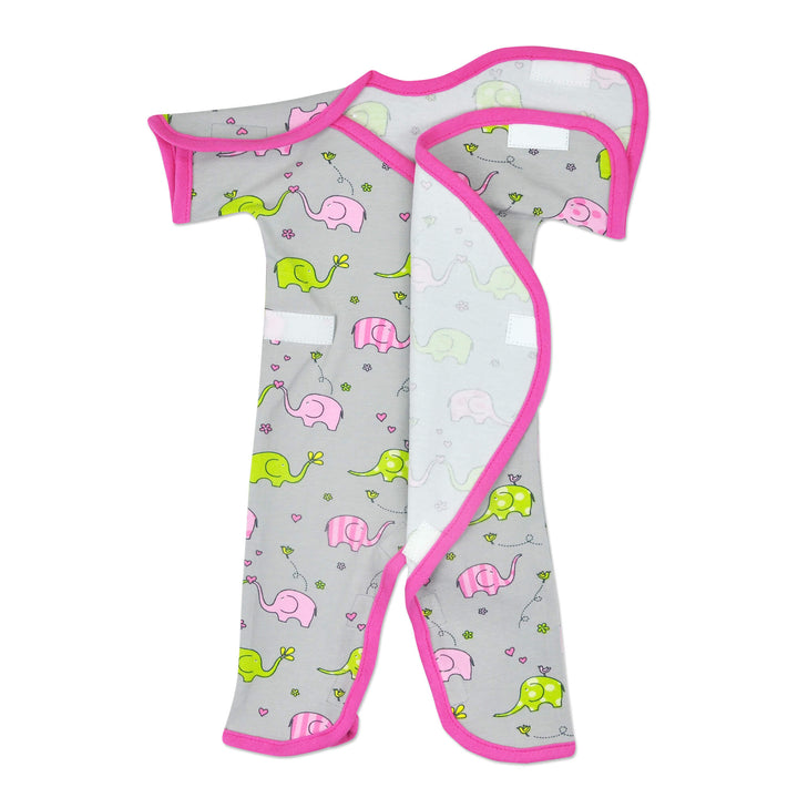 Elephant Kiss Short Sleeve Cotton NIC-Jumpsuit