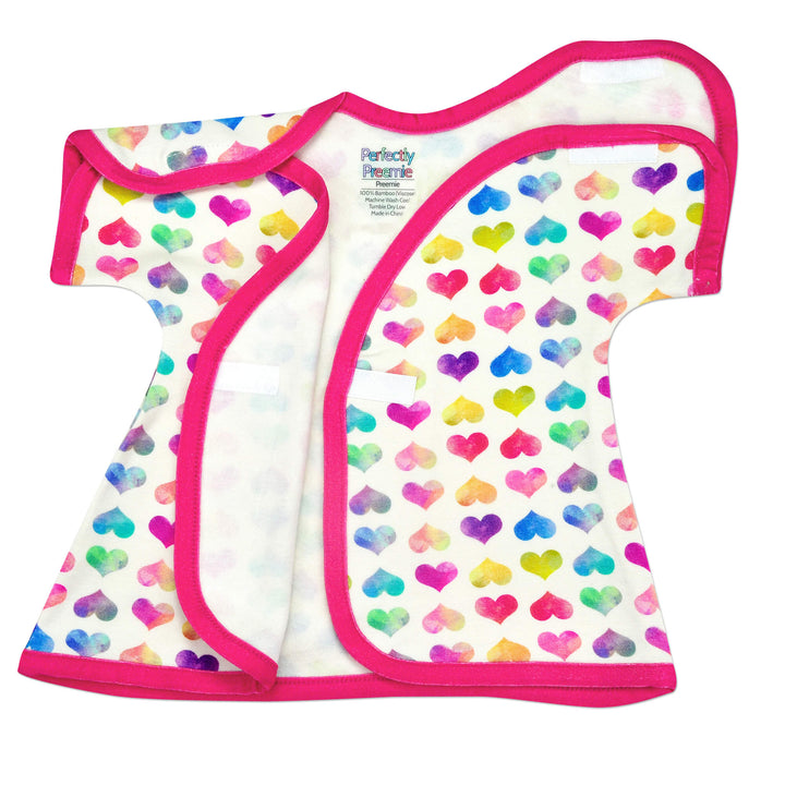 Colorful Hearts Bamboo NICU Dress