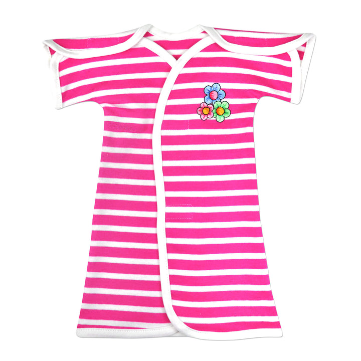 Pink Stripe Organic NICU Gown