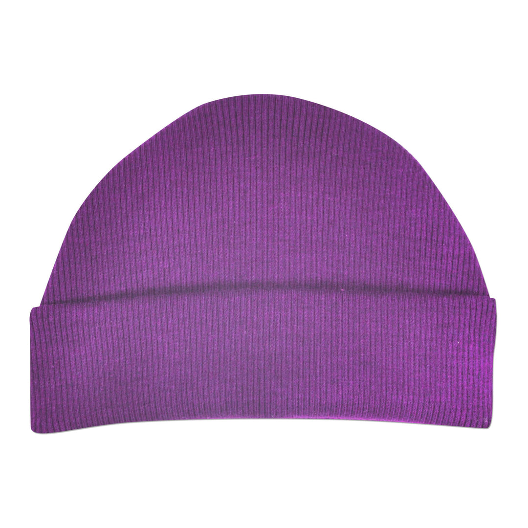 Plum Ribbed Toque Cap
