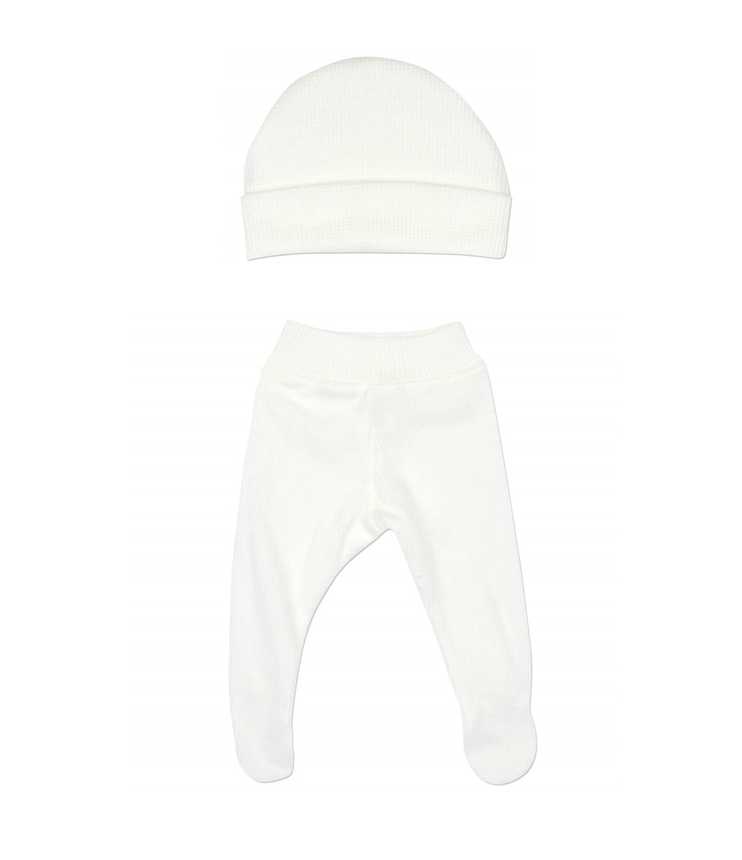 Ivory Waffle Leggings and Cap Set