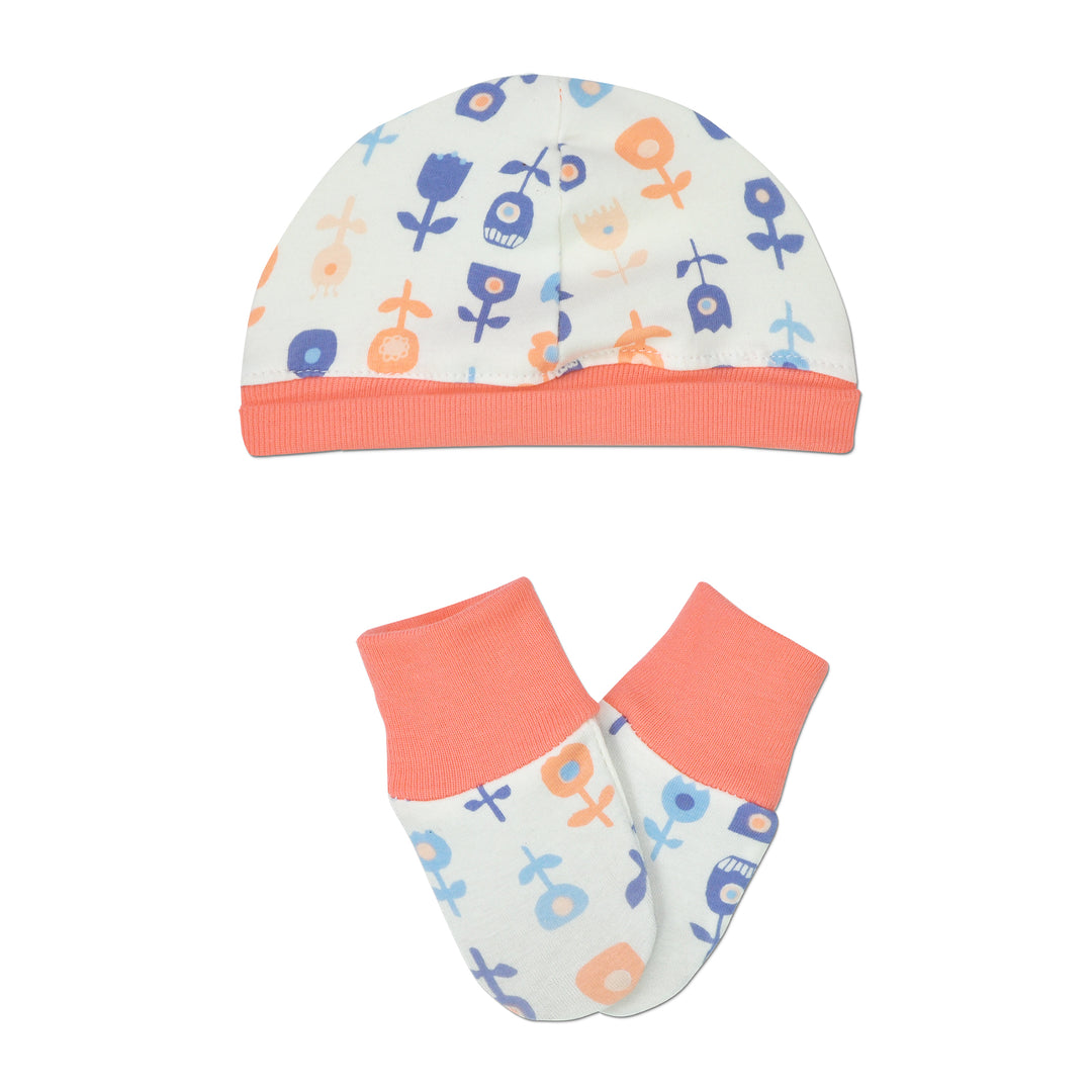 Flora Cap & Mitten Set