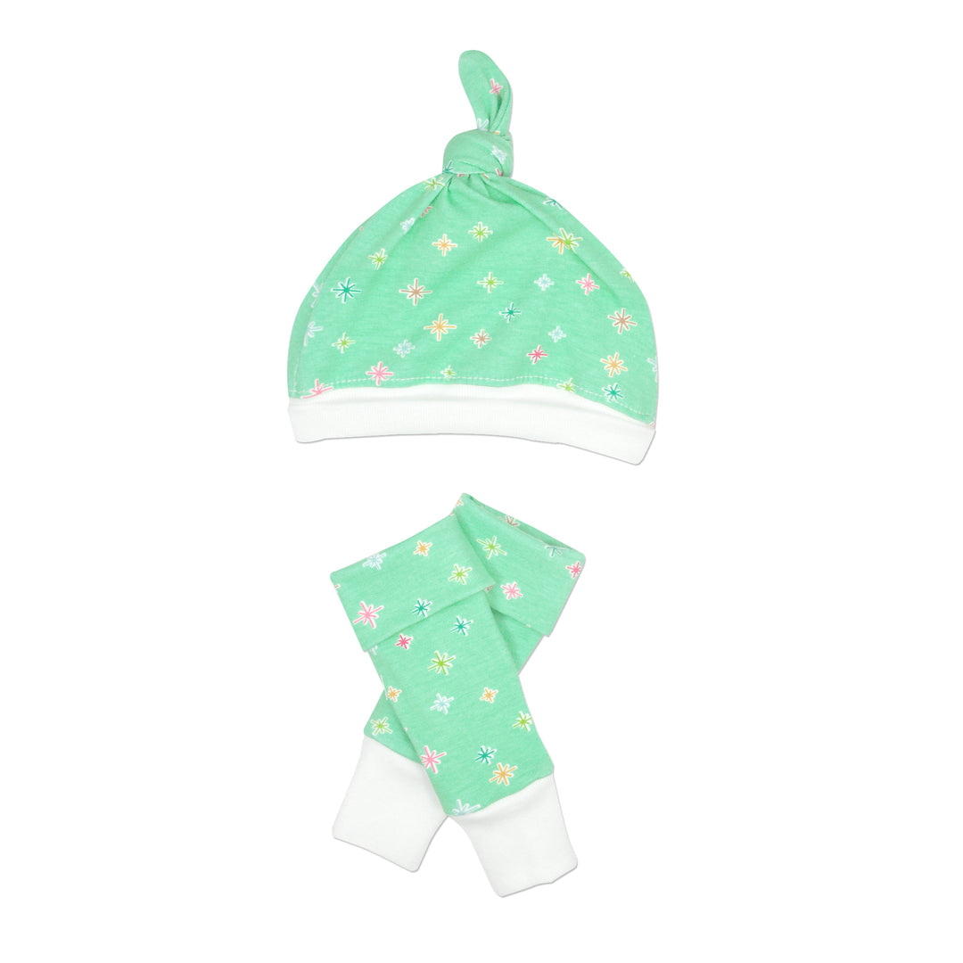 Green Star Hat & Legwarmer Set