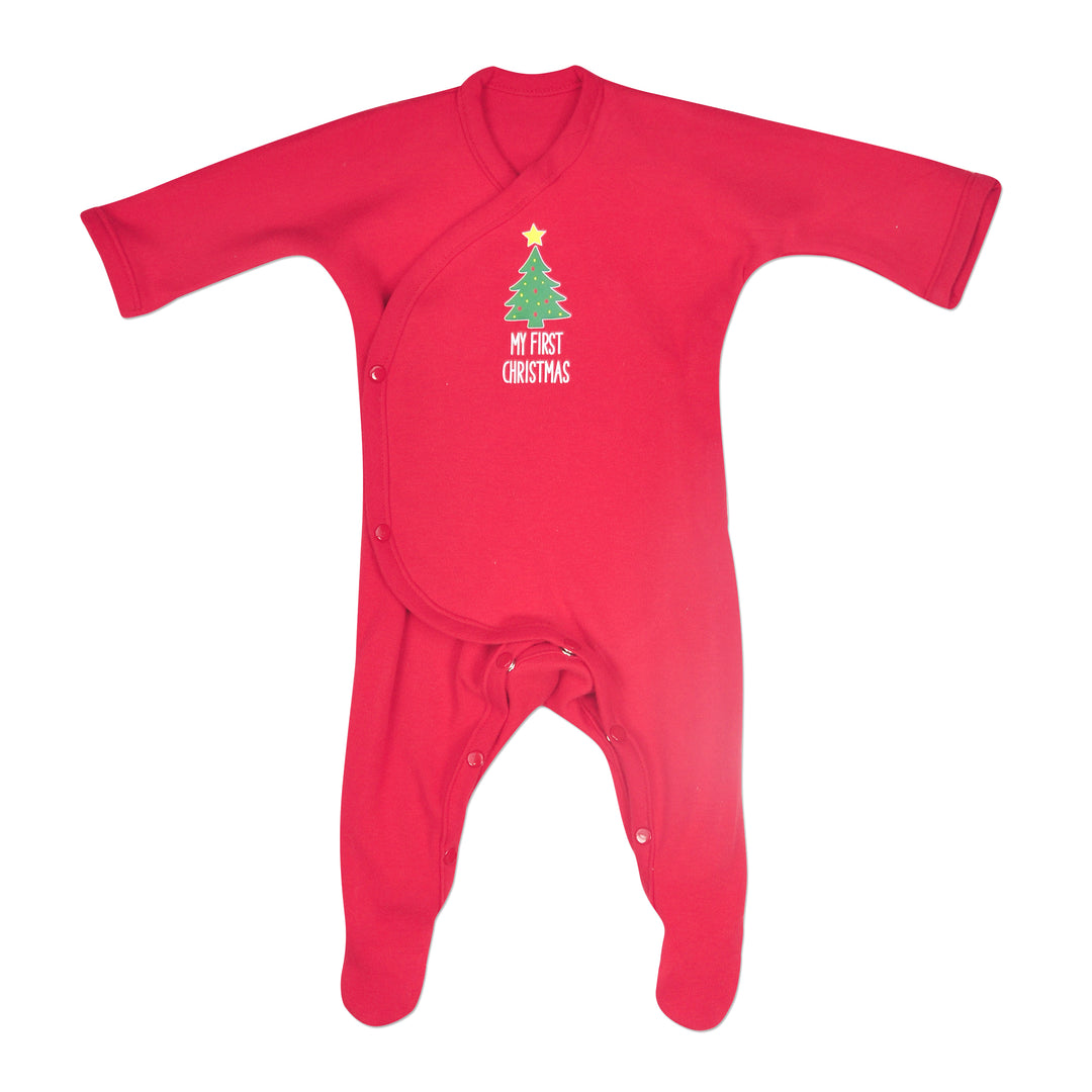 "My First Christmas" Preemie Playsuit