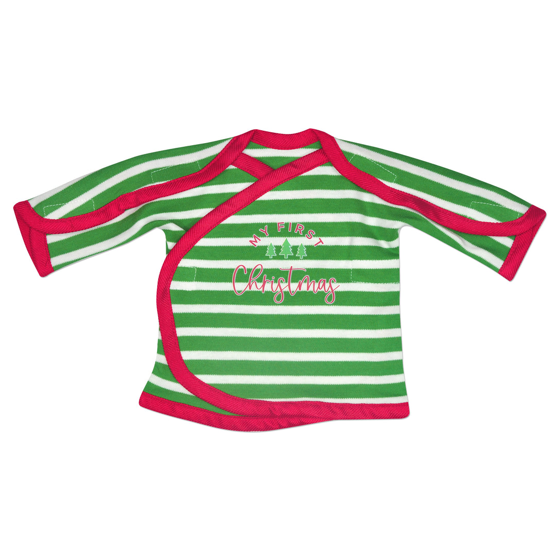 "My First Christmas" Stripe Long Sleeve NIC-IV Shirt