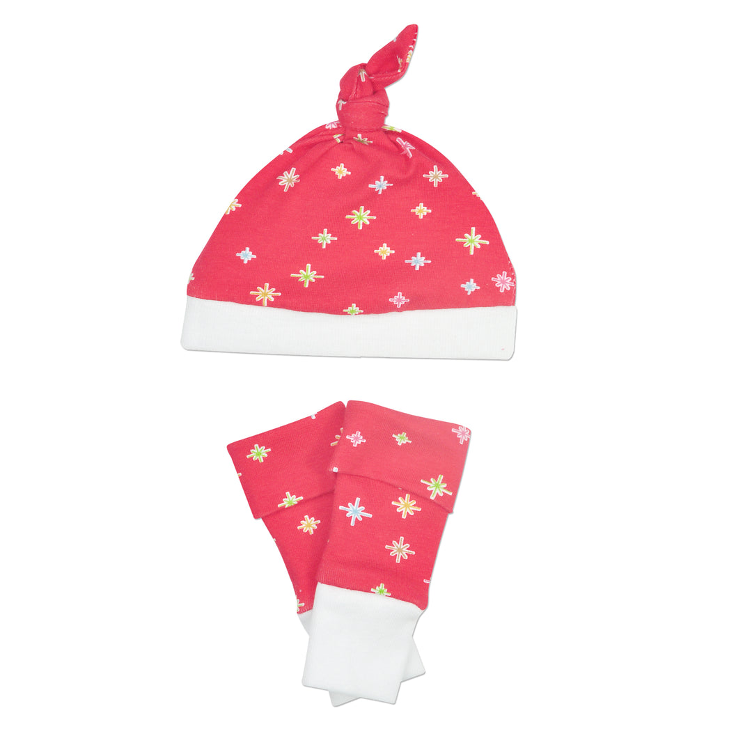 Twinkle Red Cap & Legwarmer Set