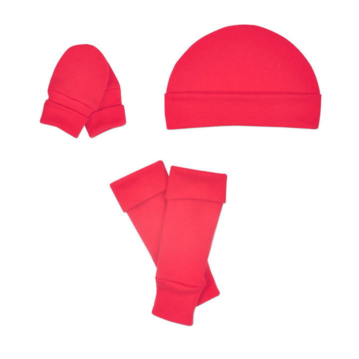 Solid Red Accessory Set