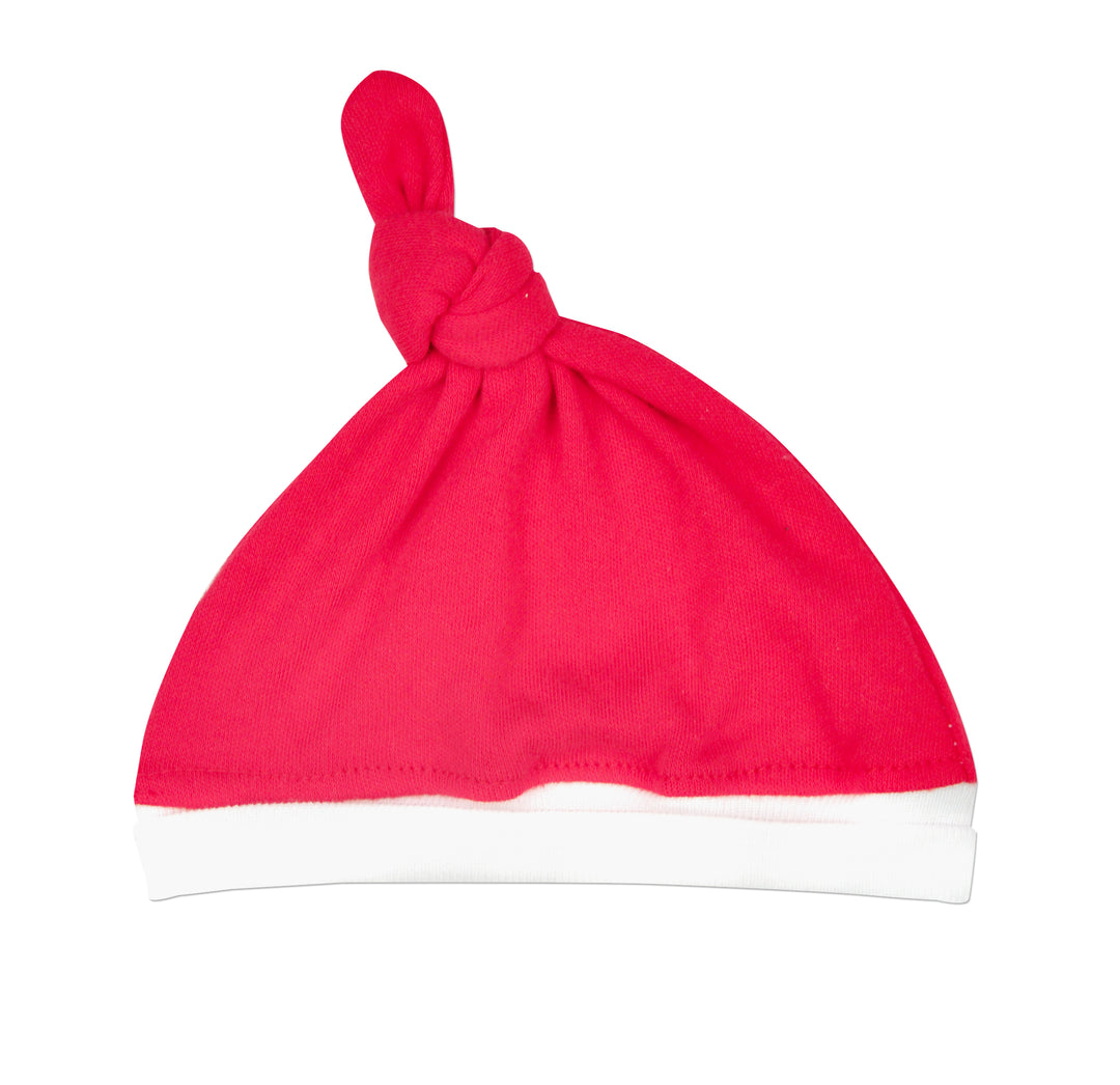 Red and White Knot Cap