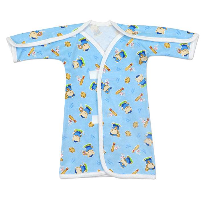 Baseball Bear Cotton NICU Gown