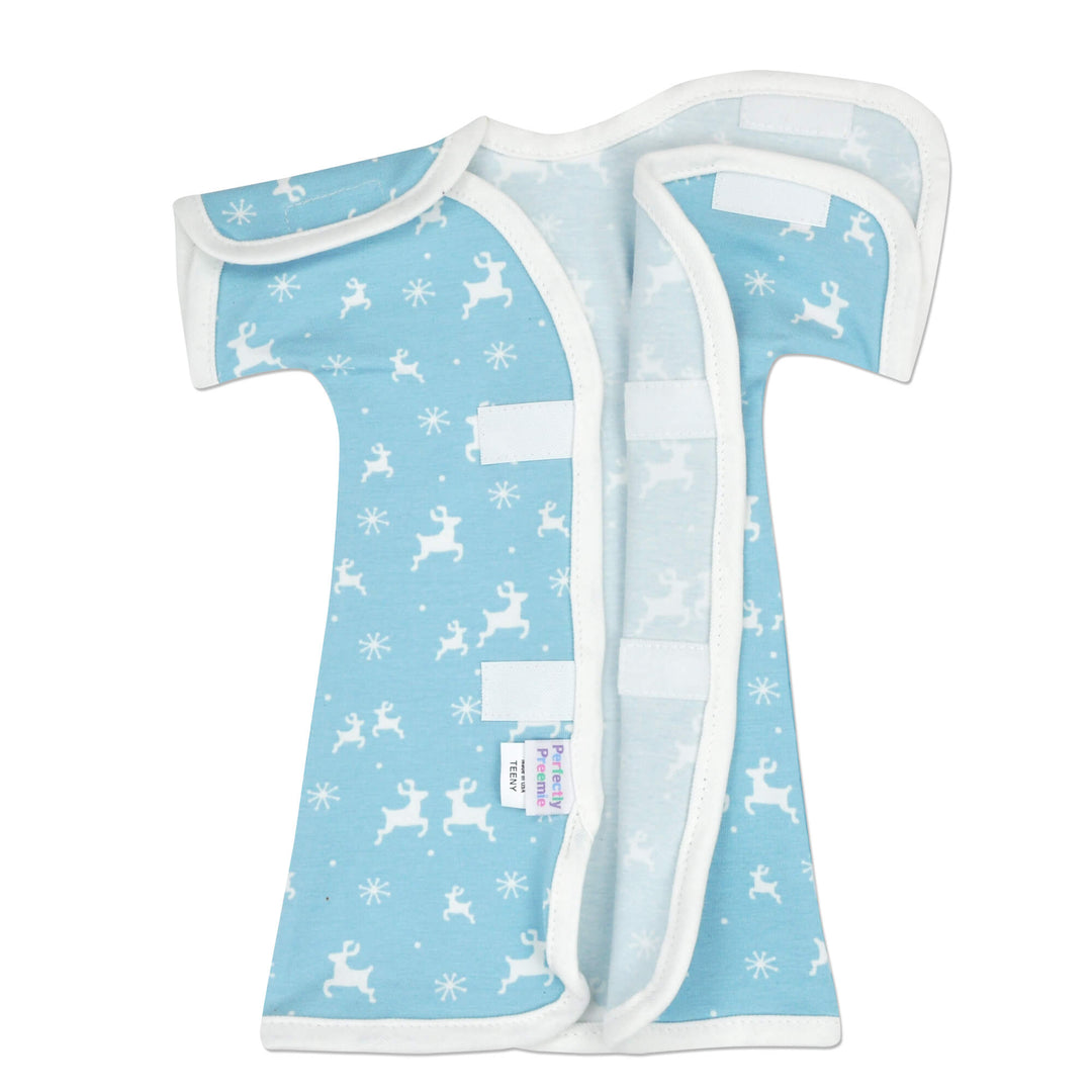 Blue Reindeer NICU Gown