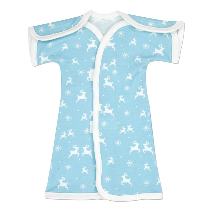 Blue Reindeer NICU Gown