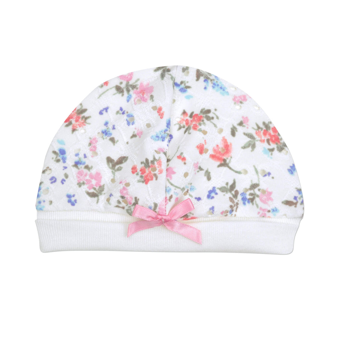 Floral Eyelet Cap