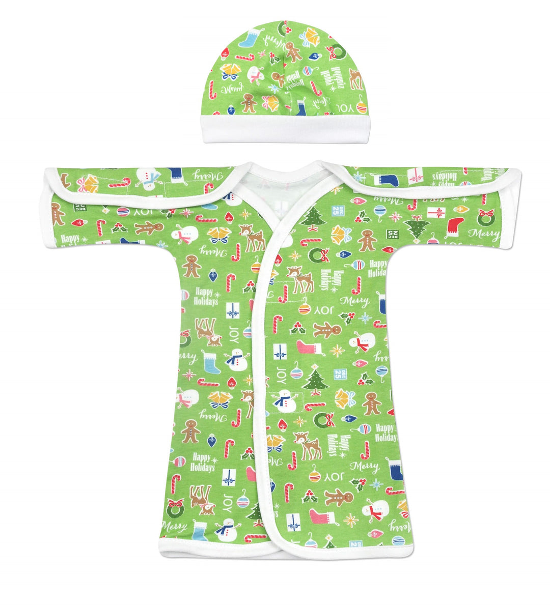Happy Holiday Cotton NICU Gown