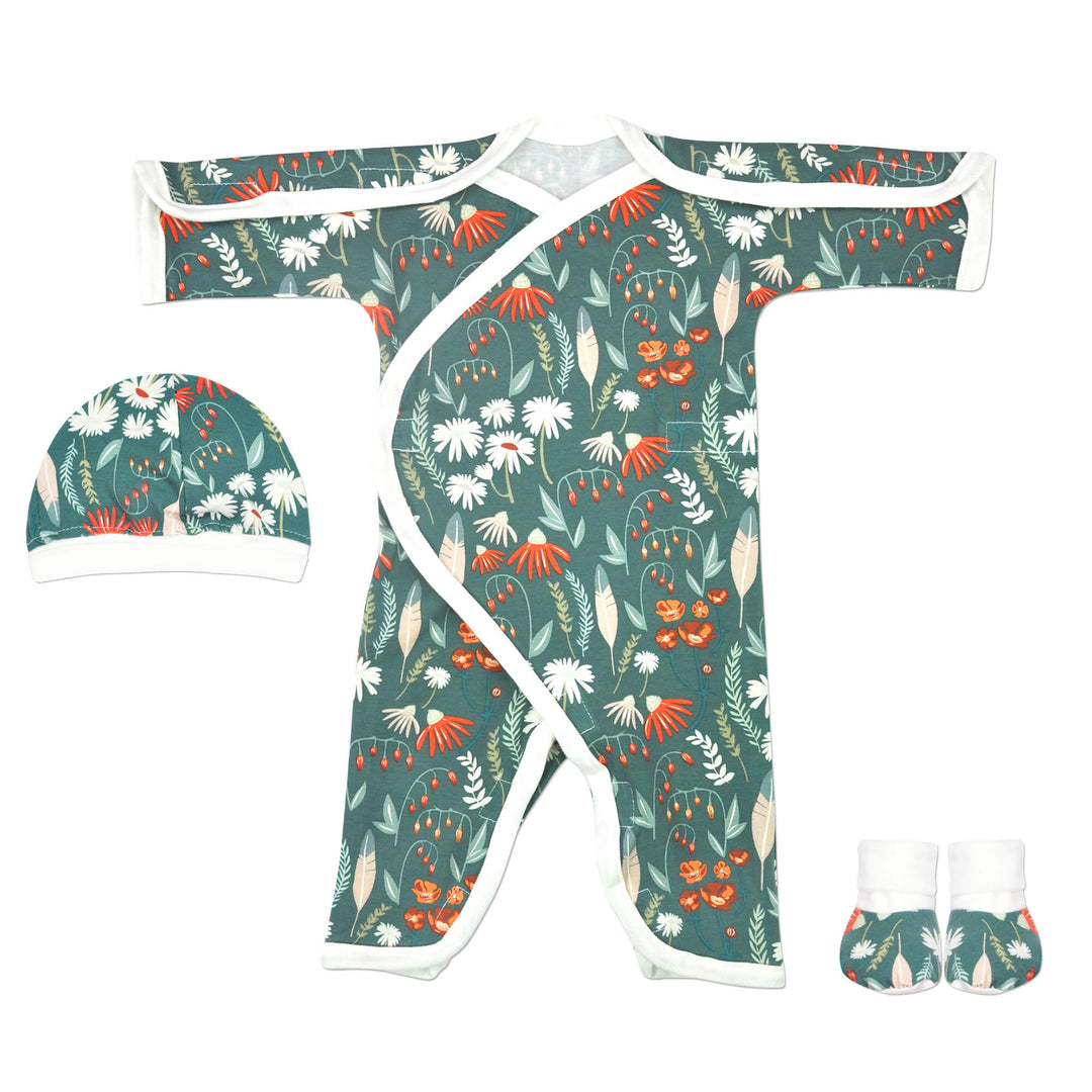 Hi Flowers Long Sleeve NIC-Jumpsuit