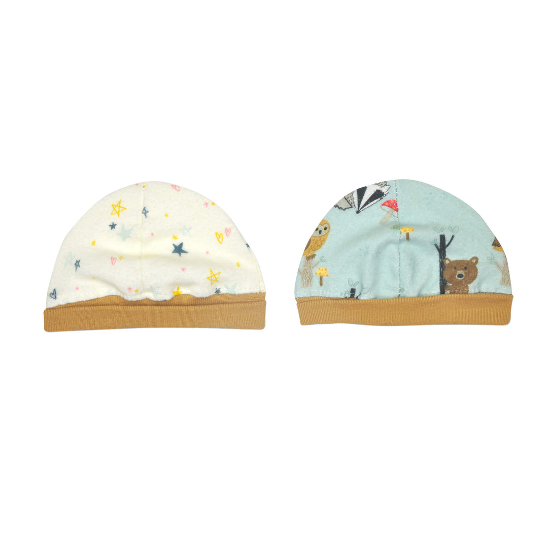 Forest Stars 2PK Flannel Cap Set