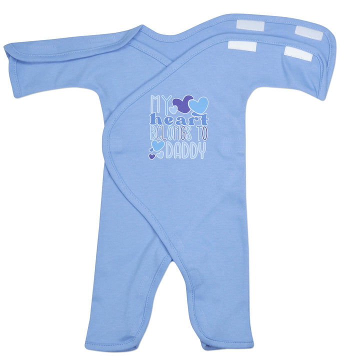 "My Heart Belongs to Daddy" Blue Cotton Long Sleeve NIC-Jumpsuit