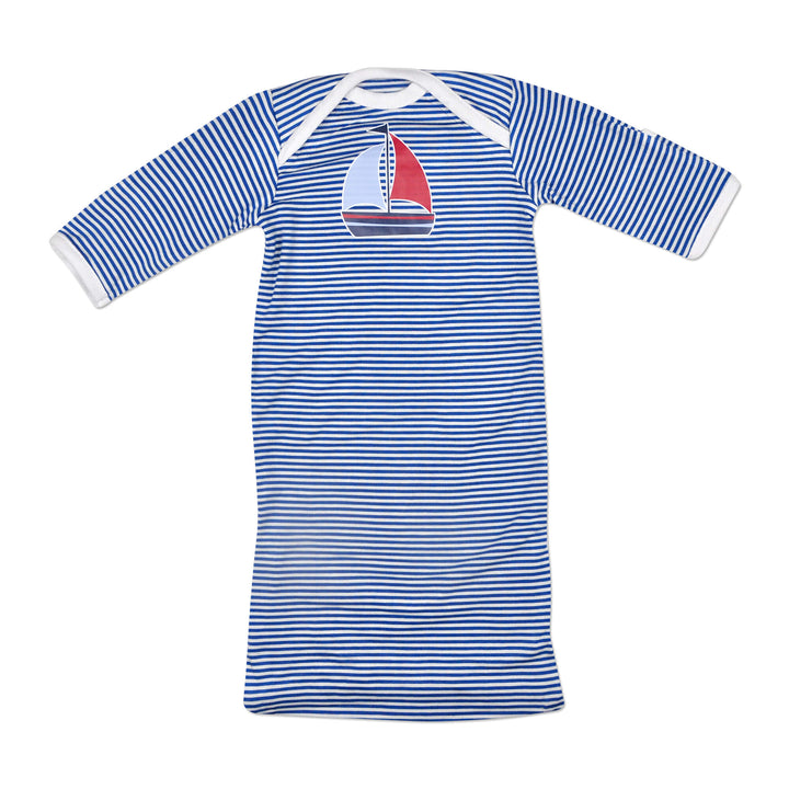 Sailboat Stripe Bamboo Baggette Sleeper Gown