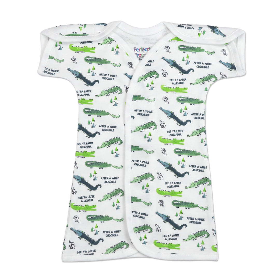 Sea Ya Later Alligator Cotton NICU Gown