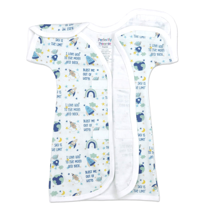 Sky Bound Cotton NICU Gown