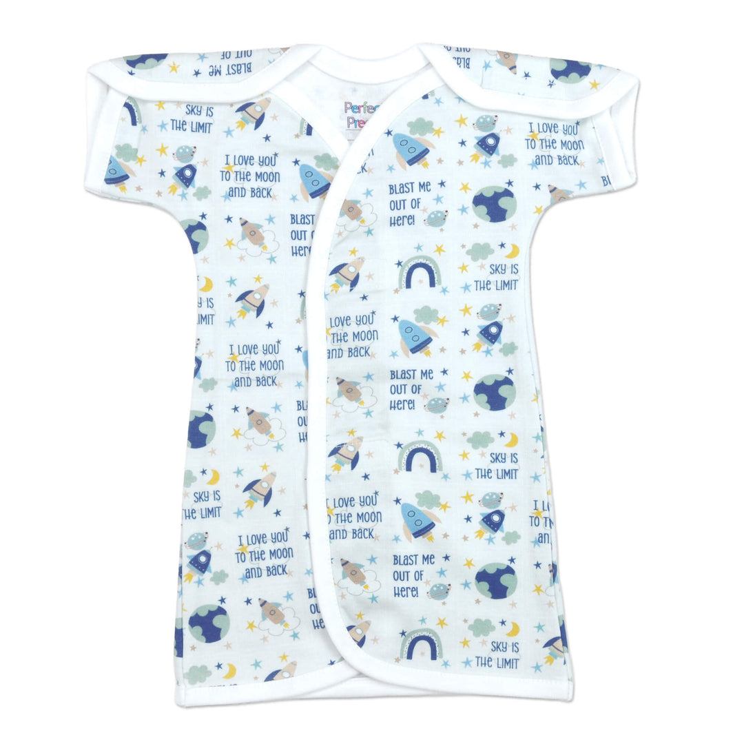 Sky Bound Cotton NICU Gown