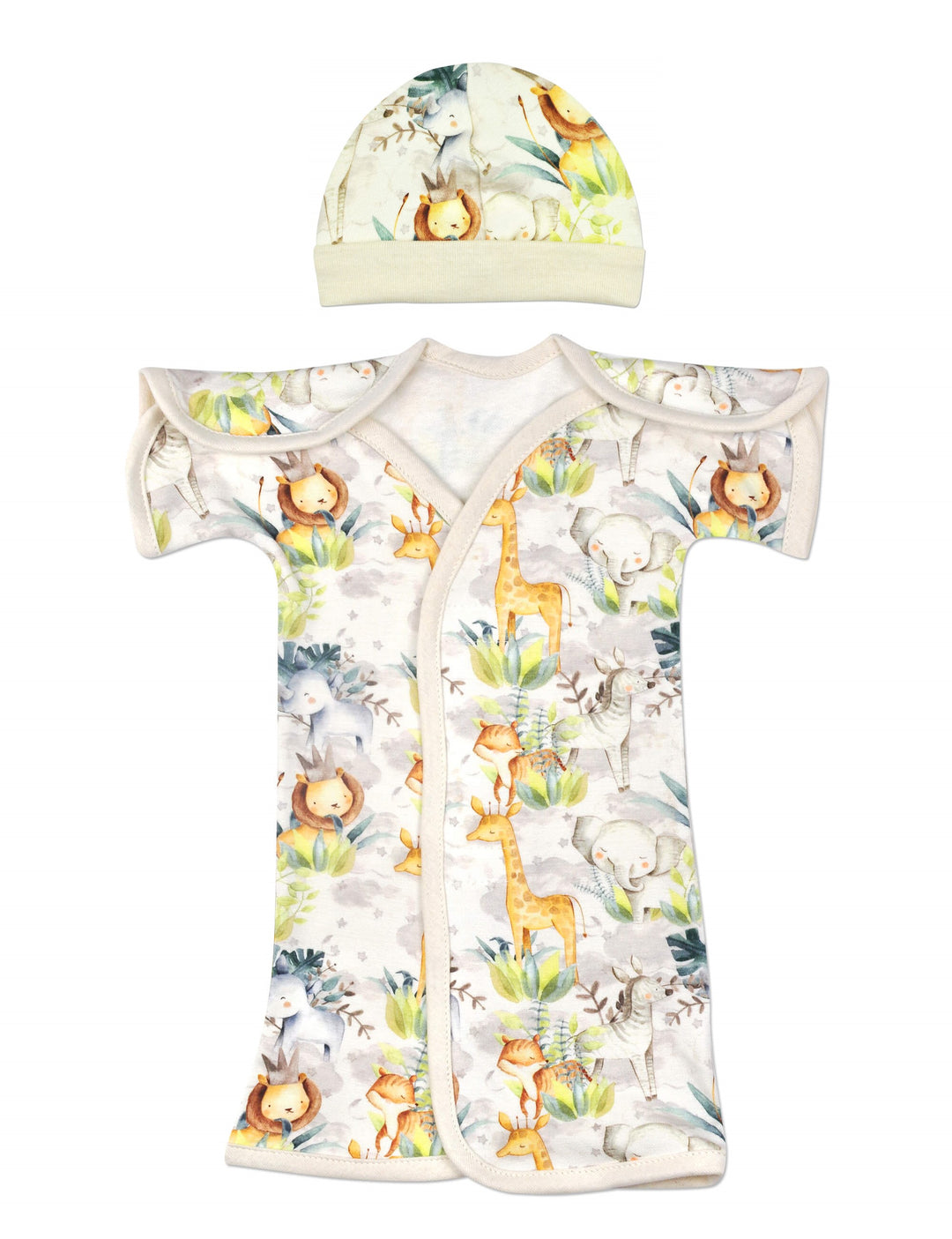 Safari Natural Bamboo NICU Gown