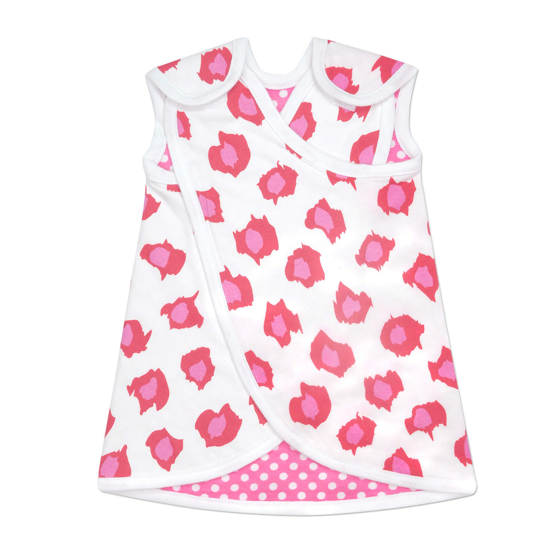 Pink Polka Dot Leopard Reversible Crisscross NIC-Dress