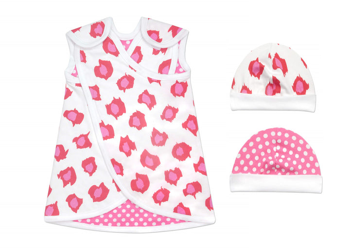 Pink Polka Dot Leopard Reversible Crisscross NIC-Dress