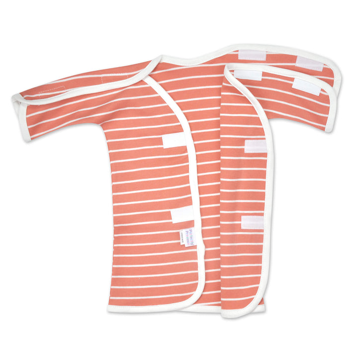 Pumpkin Stripe Organic Cotton NICU Gown