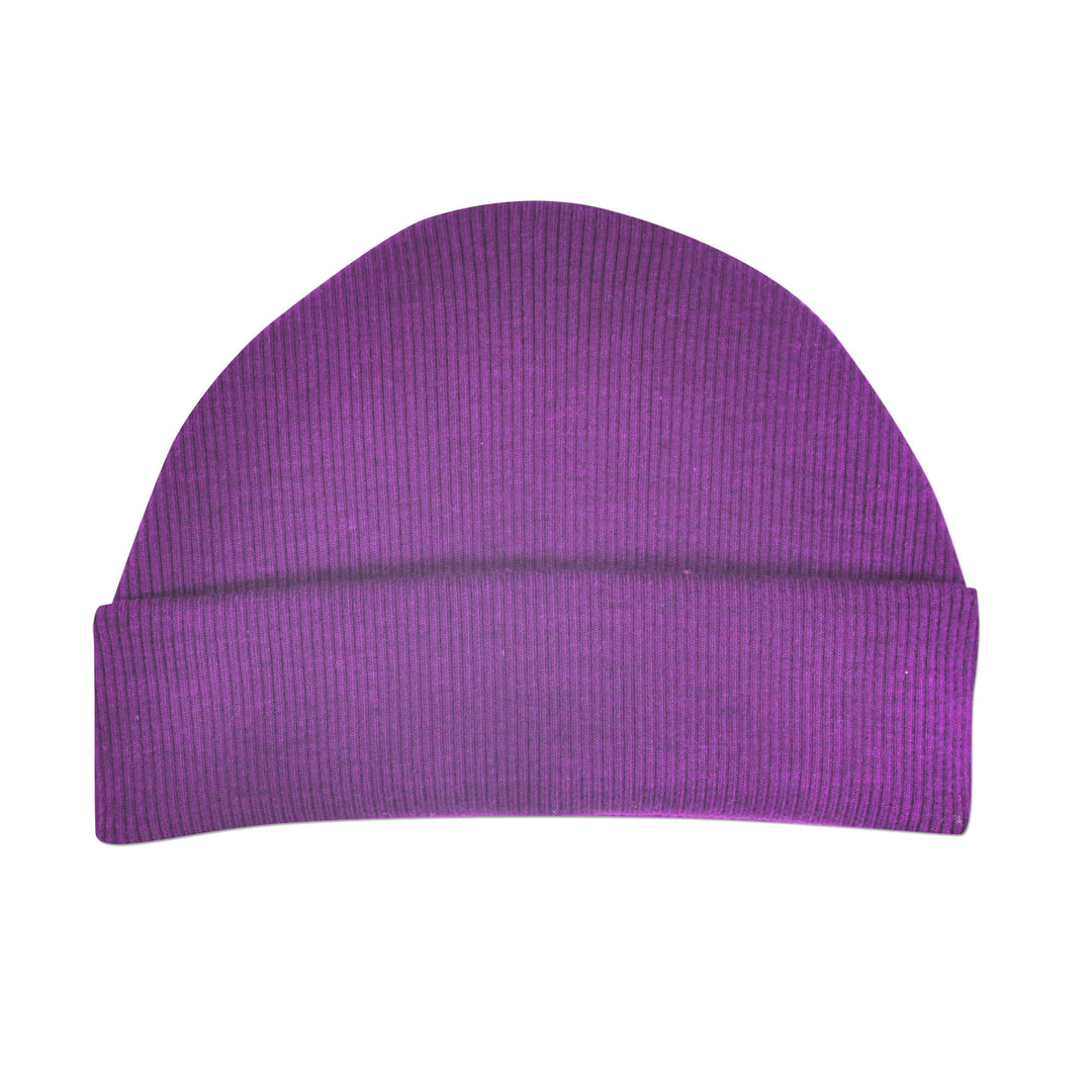 Plum Ribbed Toque Cap