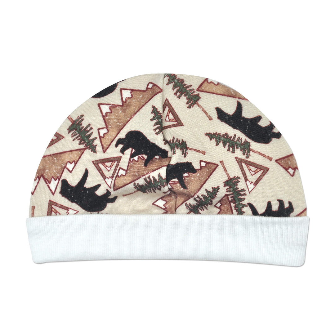 Bamboo Cap in the Rainier print. The perfect thing for little preemies.
