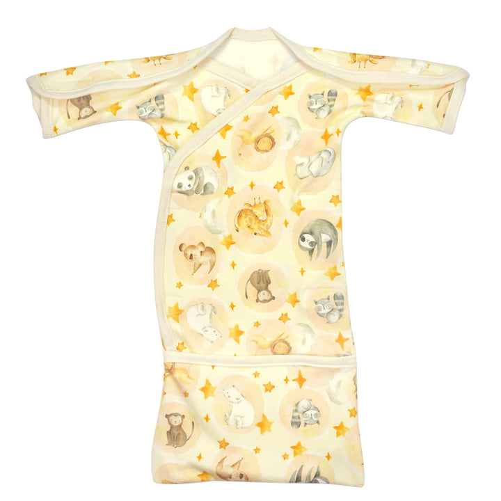 Natural Sleepy Bear Bamboo Nic-Crossover Baggette Gown