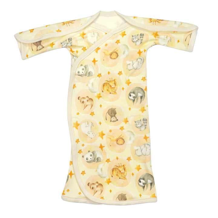 Natural Sleepy Bear Bamboo Nic-Crossover Baggette Gown