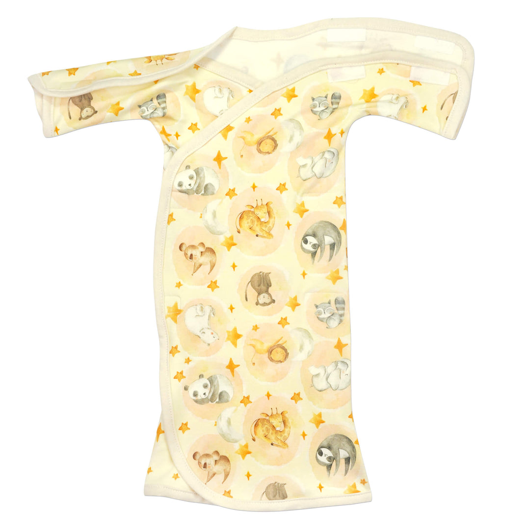 Natural Sleepy Bear Bamboo Nic-Crossover Baggette Gown