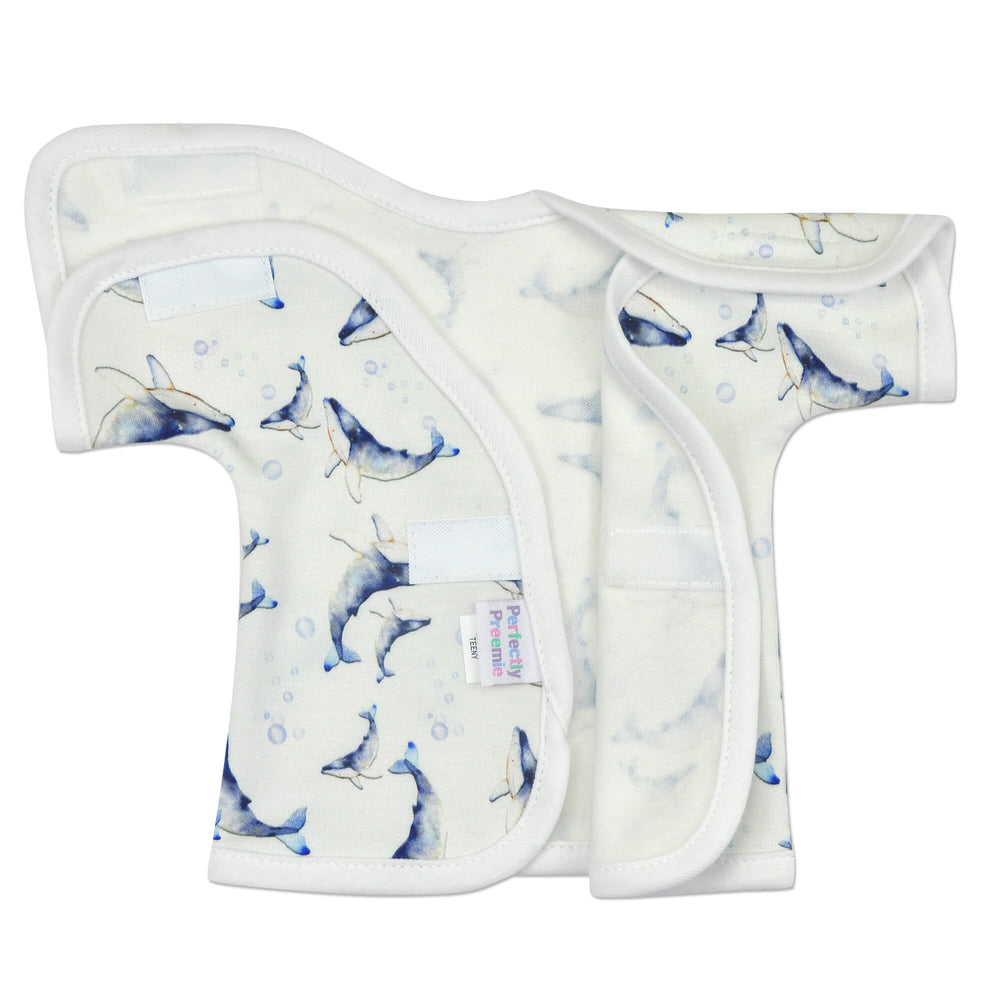 NICU Shirt with velcro closures on the shoulders and front work perfect for the NICU.
