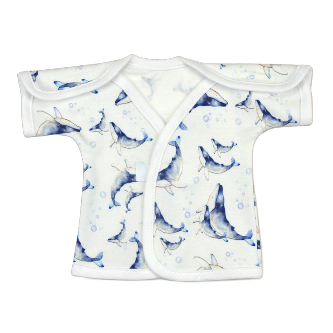 NICU Shirt in our cute Whale print, is perfect for the NICU.