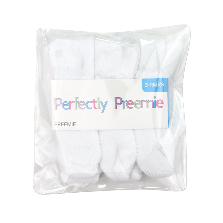 Preemie Socks | 3Pk White | Buy 2 Save 20%