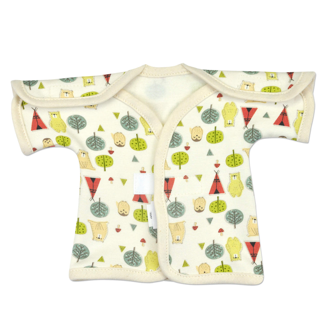 NICU Shirt in our Woodland print is a perfect preemie clothing choice NICU.