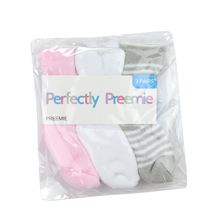 Preemie Socks | 3Pk Pink  | Buy 2 Save 20%