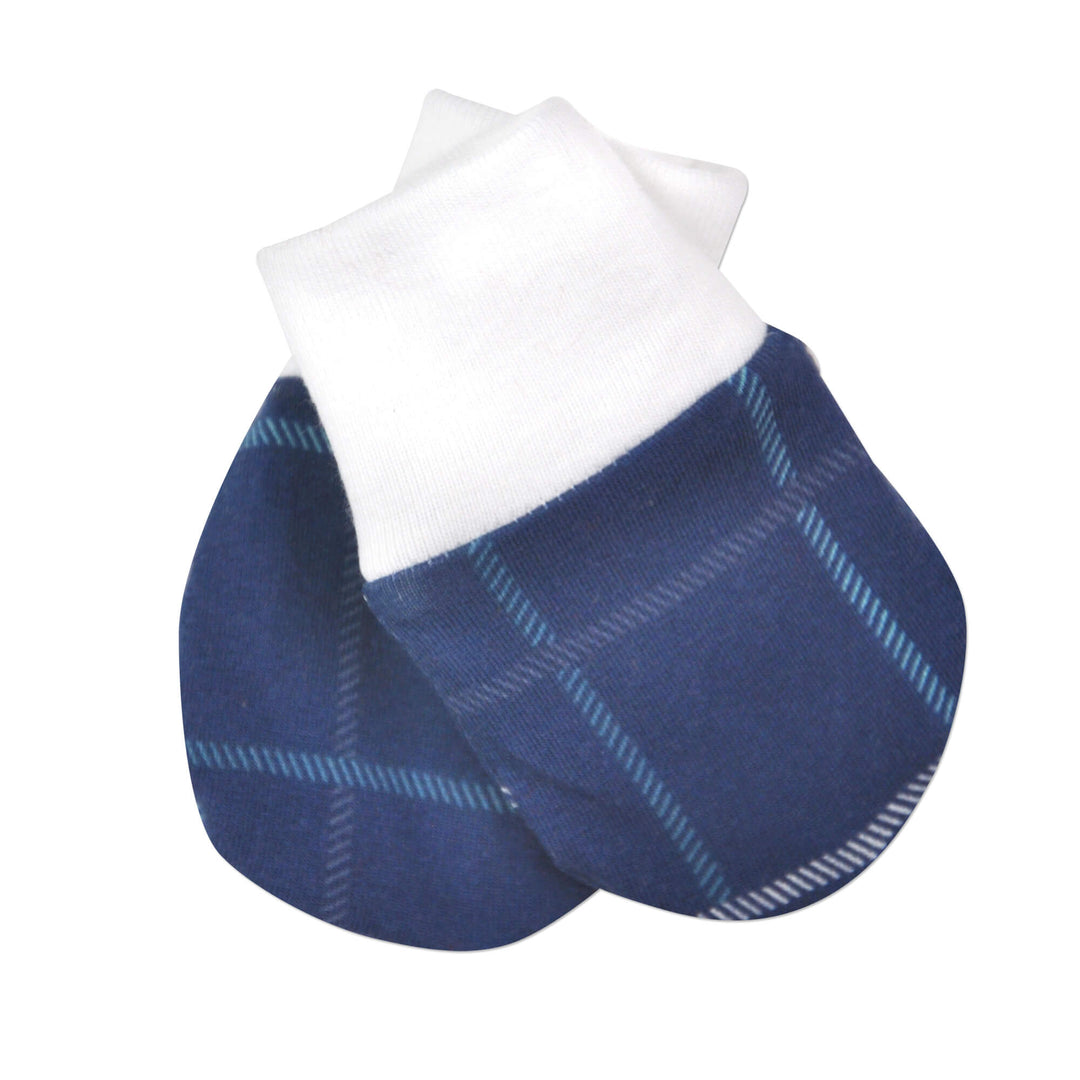 Blue Plaid Mittens