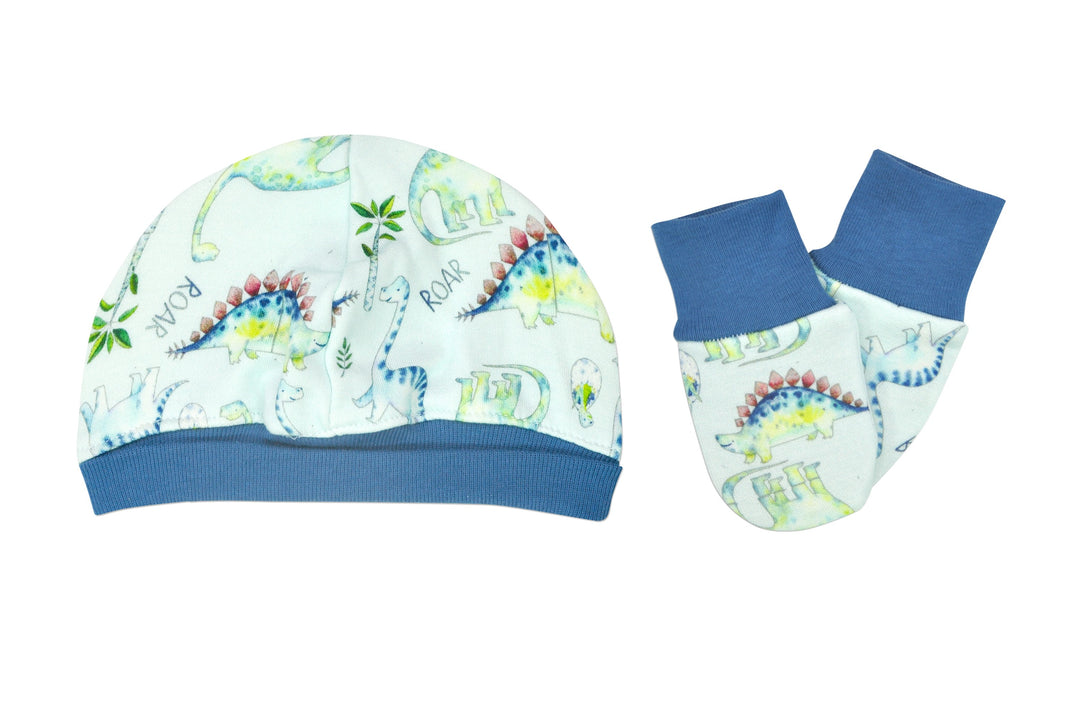 Roar Bamboo Hat &amp; Mitten Set