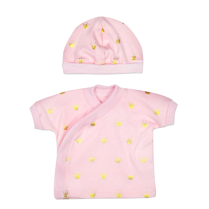 Pink Crowns Crossover-Tee Set