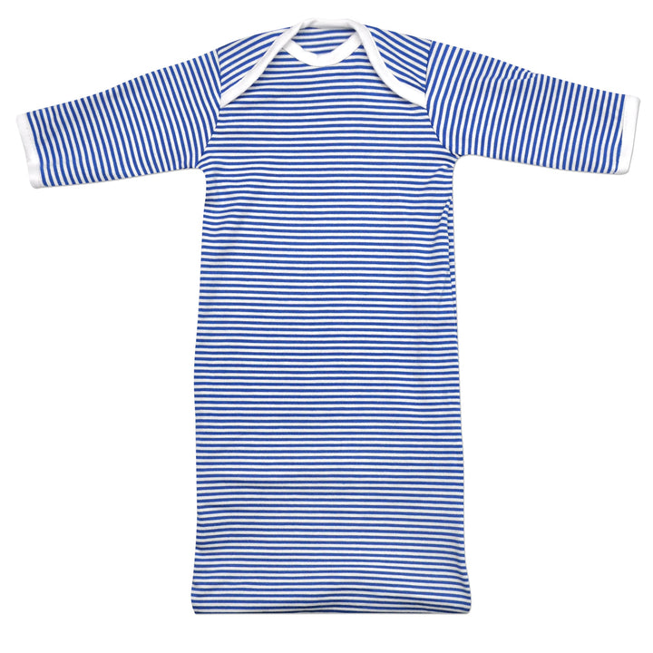 Preemie Boys, Blue Stripe Bamboo Sleeper Gown
